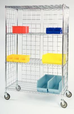 VWR® Three-Sided Enclosure Carts with Round Posts