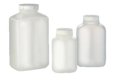 EP Scientific Oblong Bottles, High-Density Polyethylene, Wide Mouth, Thermo Scientific