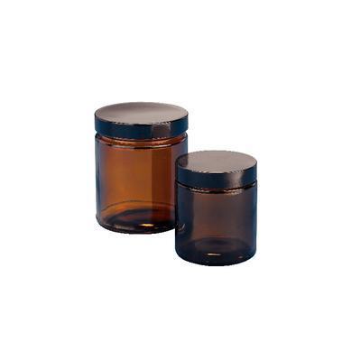 Straight-Sided Jars, Amber Glass, Kimble Chase