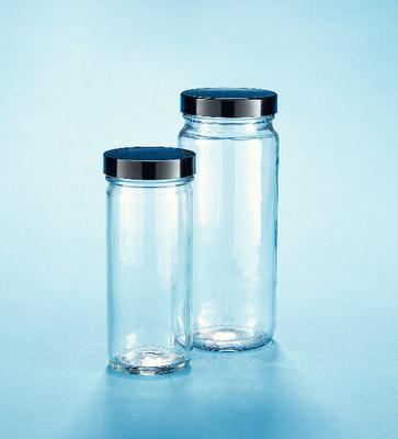 Straight-Sided Tall Jars, Clear Glass, Kimble Chase