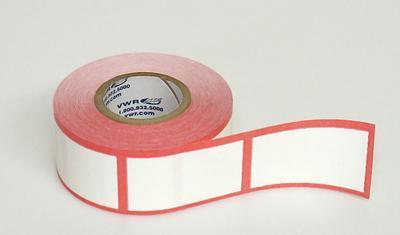 VWR® Red Border Tape Labels