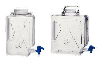 Nalgene® Rectangular Carboys with Spigot and Handle, Polycarbonate, Thermo Scientific