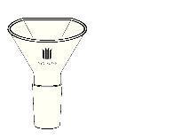 Synthware Powder Funnel with Flattened Side, Kemtech America