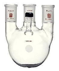 Synthware Four-Neck Round-Bottom Flasks with Threaded Side Arm, Kemtech America