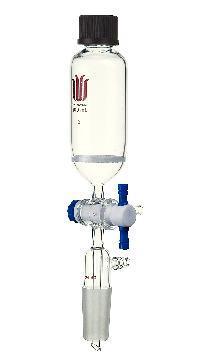 Synthware Peptide Synthesis Vessel with Lower [ST] Joint and T-Bore PTFE Plug, Solid Phase, Kemtech America