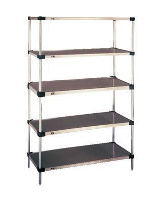 Super Erecta Shelf* Solid Shelving, Standard Stainless Steel, Metro*