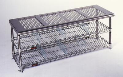 Gowning Benches with Undershelf, Stainless Steel, Eagle MHC