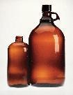 Safety-Coated Reagent Bottles, Amber, Narrow Mouth, Wheaton