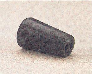 VWR® Black Rubber Stoppers, Two-Hole