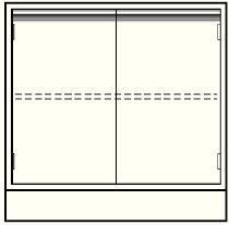 VWR® Contour™ Standing Height Base Cabinets, Double Door Cupboard