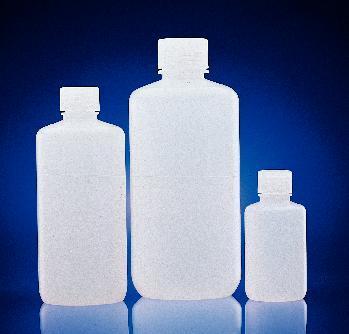 Leak-Resistant Bottles, High-Density Polyethylene, Narrow Mouth, Wheaton