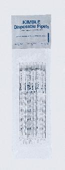 Shorty Disposable Serological Pipets, Glass, Sterile, Plugged, Kimble Chase