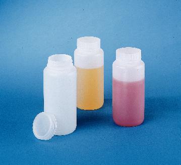 Leak-Resistant Bottles, High-Density Polyethylene, Wide Mouth, Wheaton