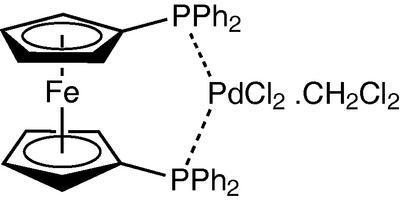 [1,1'-Bis(diphenylphosphino)ferrocene]palladium(II) chloride, complex with dichloromethane (1:1), Pd 13%