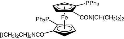 (R)-(+)-1,1'-Bis(diphenylphosphino)-2,2'-bis(N,N-diisopropylamido)ferrocene, (R)-CTH-JAFAPhos, 90%