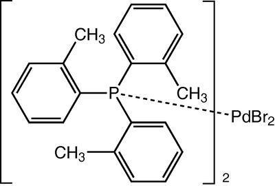 Dibromobis(tri-o-tolylphosphine)palladium(II), Pd 12%