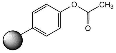 Phenyl acetate on polystyrene, ca 4 mmol/g