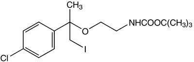 N-Boc-(2-[1-(4-chlorophenyl)-2-iodo-1-methyl]ethoxy)ethylamine