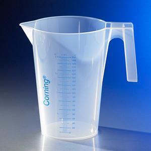 Corning® Reusable Plastic Graduated Beakers with Handle and Spout, PP