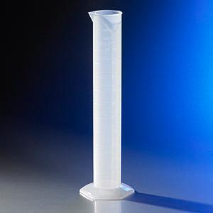 Corning® Reusable Plastic Single Metric Scale, Graduated Cylinder, PP, TC with Funnel Top