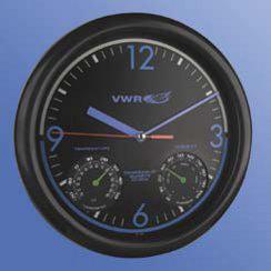 VWR® Thermometer/Humidity Wall Clock