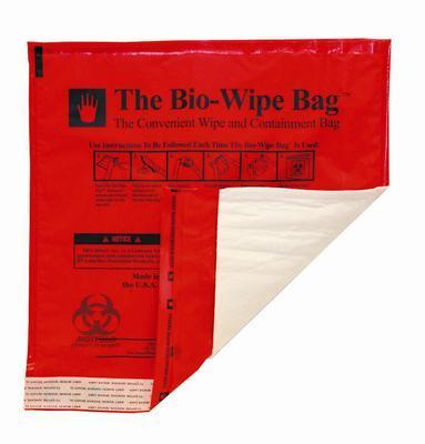 BAG BIO-WIPE RED PK25