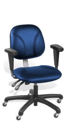 VWR® Contour™ Deluxe Lab Chairs with Armrests, Vacuum-Formed Vinyl