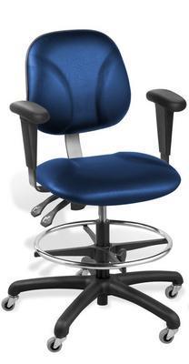 VWR® Contour™ Deluxe Lab Chairs with Armrests, Vacuum-Formed Vinyl