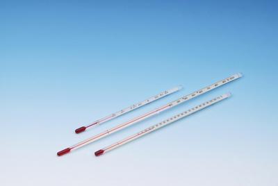 Spirit-Filled Glass Thermometers, Thermco