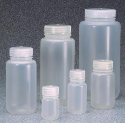 Nalgene® Polypropylene Economy Bottles, Wide Mouth, Thermo Scientific