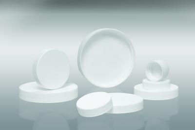 White Polypropylene Screw Caps, Unlined, Qorpak®