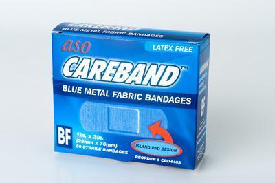 Blue Metal Detectable Fabric Bandages, Aso