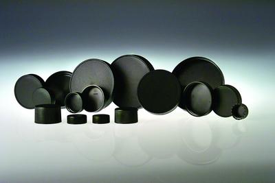 Black Polypropylene Screw Caps, Unlined, Qorpak®