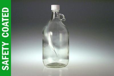 Safety-Coated Glass Jugs, Clear, Qorpak®