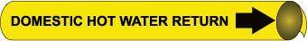 Precoiled Pipe Markers- Domestic Hot Water Return B/Y, NMC