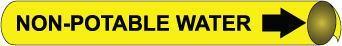 Precoiled Pipe Markers- Non-Potable Water B/Y, NMC