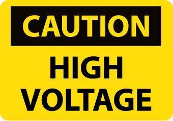 NMC Voltage OSHA Caution Signs