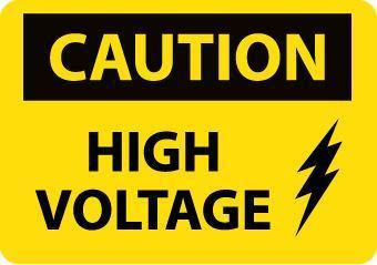 NMC Voltage OSHA Caution Signs