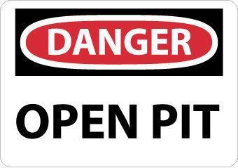 NMC Open Pit/Open Hole Signs