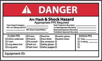 NMC Arc Flash Labels