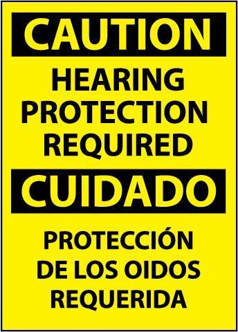 NMC Spanish and Bilingual Personal Protection (PPE) OSHA Caution Signs