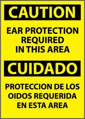 NMC Spanish and Bilingual Personal Protection (PPE) OSHA Caution Signs