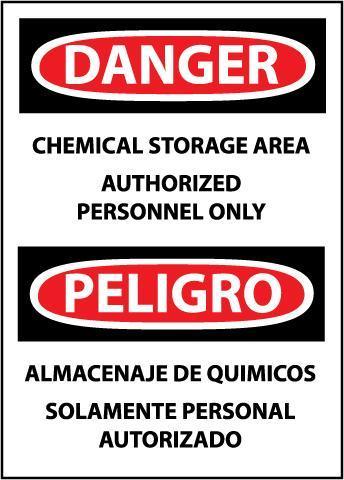 NMC Bilingual Authorized Personel OSHA Signs