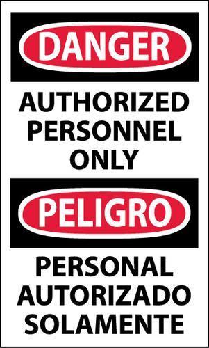 NMC Bilingual Authorized Personel OSHA Signs