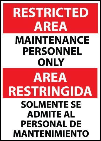 NMC Bilingual Authorized Personel OSHA Signs