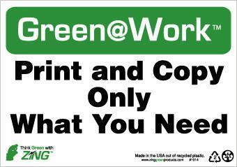 Green At Work™ Signs, NMC