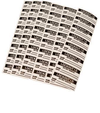 NMC Lockout Tagout Lock Labels