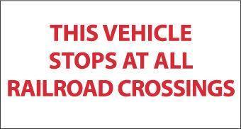 Vehicle Stops at Railroad Crossing Sign, NMC