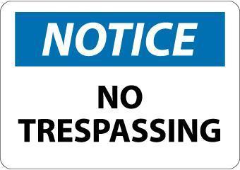 NMC Trespassing and Property Signs