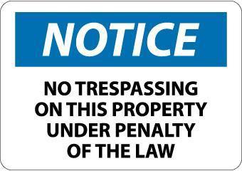 NMC Trespassing and Property Signs